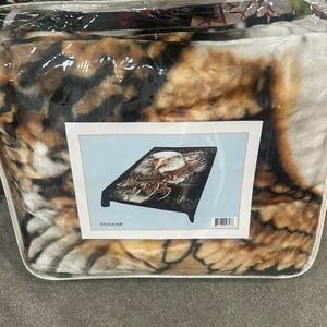 Del Toro Animal Print Blanket - Brown and Black